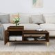 vidaXL Τραπεζάκι καφέ καρυδί δρυς 100x50x45 cm από ξυλώδες υλικό