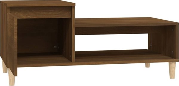 vidaXL Τραπεζάκι καφέ καρυδί δρυς 100x50x45 cm από ξυλώδες υλικό