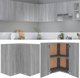 vidaXL Κρεμαστή γωνιακή ντουλάπα, Sonoma γκρι δρυς, 57x57x60 εκ.