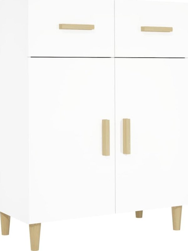 vidaXL Ντουλάπι, λευκό, 69,5x34x89 cm, κατασκευή από ξυλοπαράγωγο υλικό