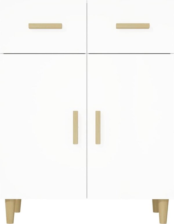 vidaXL Ντουλάπι, λευκό, 69,5x34x89 cm, κατασκευή από ξυλοπαράγωγο υλικό