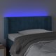 vidaXL Κεφαλάρι κρεβατιού με LED, σκούρο μπλε, 93x16x78/88 εκ., βελούδινο