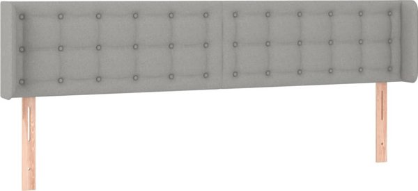 vidaXL Zaglowek do lozkou me LED, ashnogri, 203x16x78/88 cm, yfasma