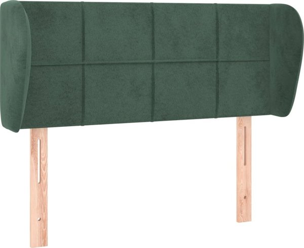 vidaXL Κεφαλάρι uszak, σκούρο πράσινο, 83x23x78/88 εκ., βελούδινο