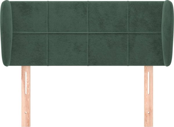 vidaXL Κεφαλάρι uszak, σκούρο πράσινο, 83x23x78/88 εκ., βελούδινο