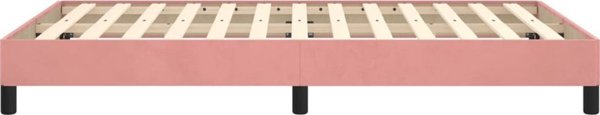 vidaXL Rama κρεβατιού, ροζ, 120 x 200 εκ., επενδυμένη με βελούδο