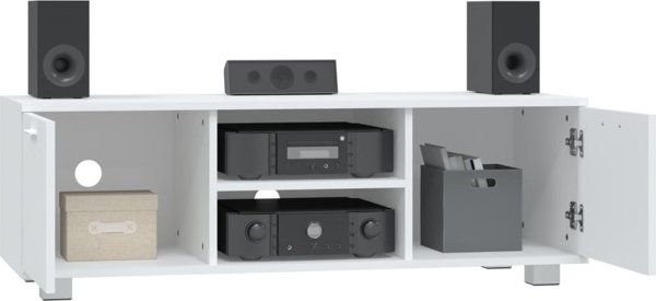 vidaXL Έπιπλο TV, λευκό, 120x40,5x35 cm, από ξύλινο υλικό