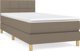 vidaXL Κρεβάτι κοντινένταλ με στρώμα, taupe, ύφασμα, 80x200 εκ.