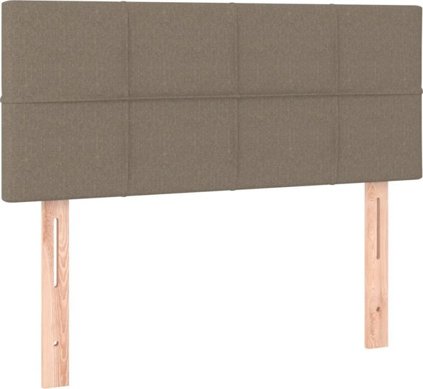 vidaXL Κρεβάτι κοντινένταλ με στρώμα, taupe, ύφασμα, 80x200 εκ.