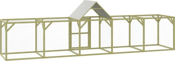 vidaXL Κλουβί για κοτοπουλάκια, 500x100x150 εκ, εμποτισμένο πεύκο