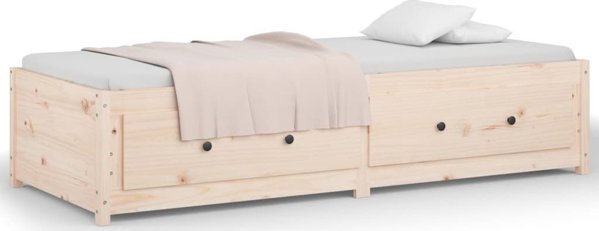 vidaXL Καναπές-κρεβάτι 90x190 cm από μασίφ πεύκο