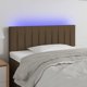 vidaXL Κεφαλάρι κρεβατιού με LED, σκούρο καφέ, 80x5x78/88 cm, υφασμάτινο