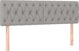 vidaXL Κεφαλάρι κρεβατιού με LED, ανοιχτό γκρι, 144x7x78/88 cm, ύφασμα