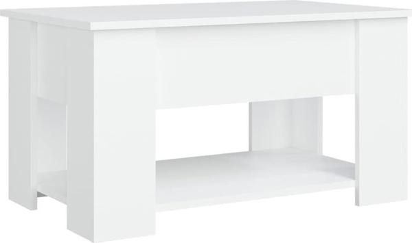 vidaXL Τραπεζάκι σαλονιού, λευκό, 79x49x41 cm, από ξυλοπλακώδες υλικό