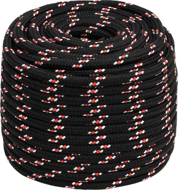 vidaXL Σχοινί ναυτικό μαύρο 18 mm x 100 m από πολυπροπυλένιο