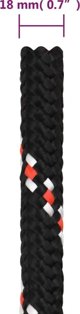 vidaXL Σχοινί ναυτικό μαύρο 18 mm x 100 m από πολυπροπυλένιο
