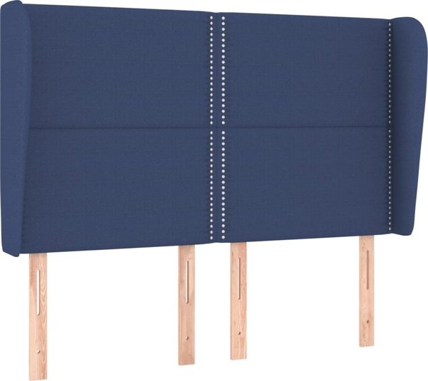 vidaXL Zaglowek uszak, niebieski, 147x23x118/128 cm, tkanina