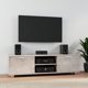 Szafka pod TV vidaXL σε σκουρόχρωμη απόχρωση τσιμέντου, 140x40,5x35 εκ.