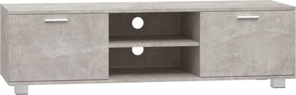 Szafka pod TV vidaXL σε σκουρόχρωμη απόχρωση τσιμέντου, 140x40,5x35 εκ.