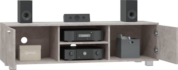 Szafka pod TV vidaXL σε σκουρόχρωμη απόχρωση τσιμέντου, 140x40,5x35 εκ.