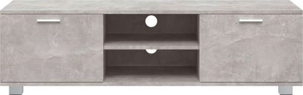Szafka pod TV vidaXL σε σκουρόχρωμη απόχρωση τσιμέντου, 140x40,5x35 εκ.