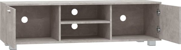 Szafka pod TV vidaXL σε σκουρόχρωμη απόχρωση τσιμέντου, 140x40,5x35 εκ.
