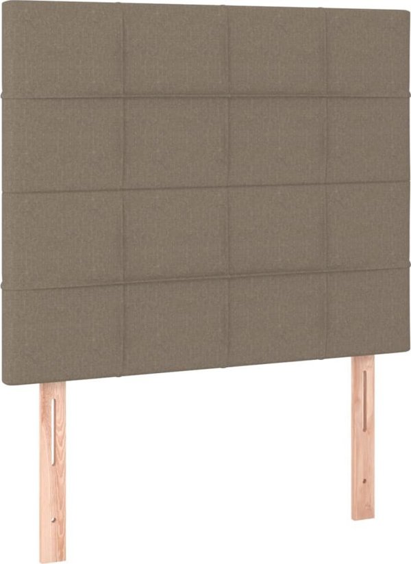 vidaXL Κρεβάτι κοντινεντάλ με στρώμα, ταουπ, 80x200 cm, ύφασμα