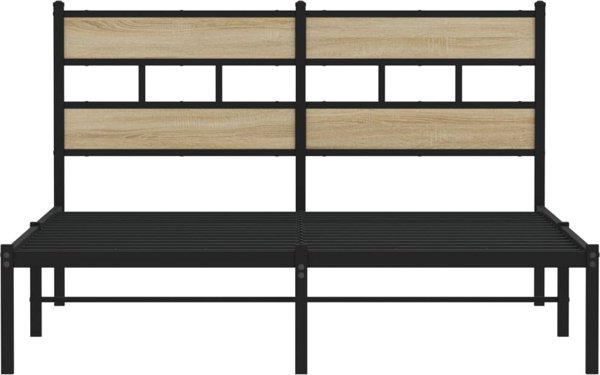 vidaXL Metalowa rama lozka bez materaca dab sonoma 140x190 cm