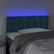 vidaXL Zaglowek do lozka z LED, ciemnoniebieski, 80x5x78/88 cm, aksamit