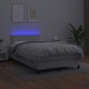 vidaXL Lozko kontynentalne z materacem i LED biala ekoskora 120x200cm