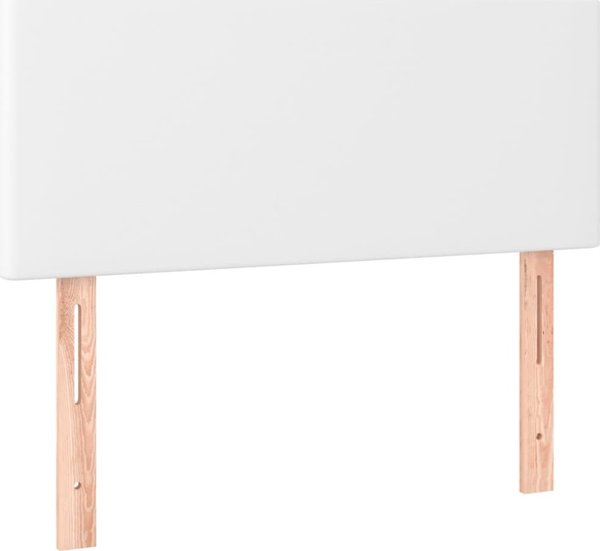 vidaXL Lozko kontynentalne z materacem i LED biala ekoskora 120x200cm