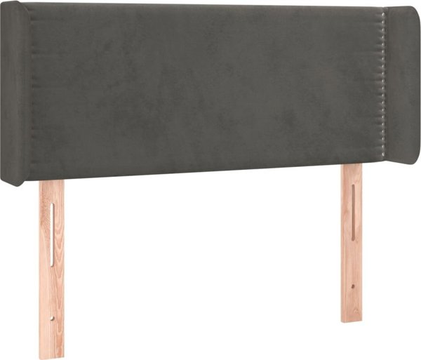 vidaXL Κεφαλάρι uszak σκούρο γκρι 93x16x78/88 cm βελούδο
