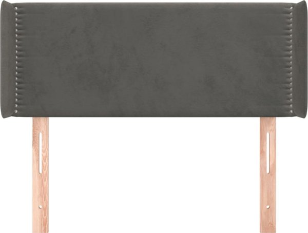 vidaXL Κεφαλάρι uszak σκούρο γκρι 93x16x78/88 cm βελούδο