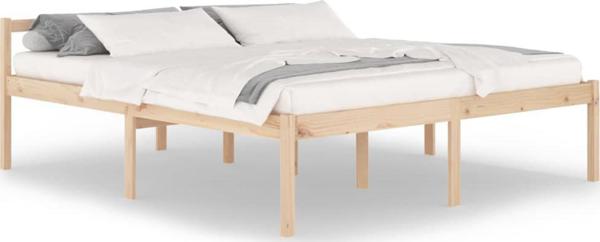vidaXL Σκελετός κρεβατιού, μασίφ πεύκο, 180x200 εκ., 6FT Super King