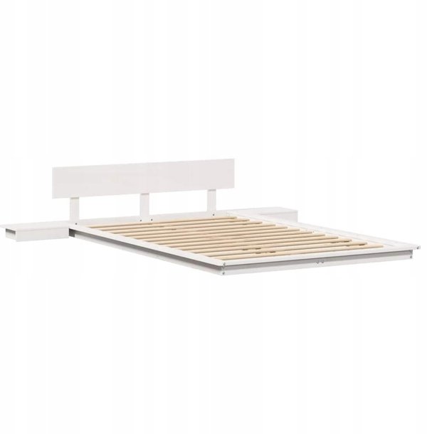 vidaXL Πλαίσιο κρεβατιού λευκό 120 x 200 cm ξύλο