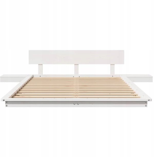 vidaXL Πλαίσιο κρεβατιού λευκό 120 x 200 cm ξύλο