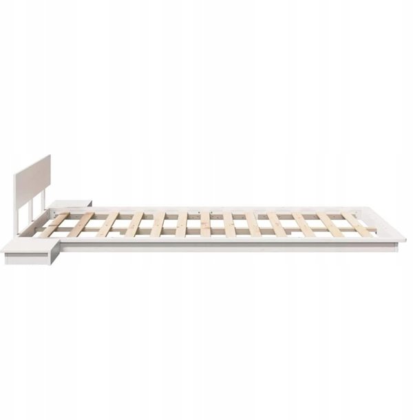 vidaXL Πλαίσιο κρεβατιού λευκό 120 x 200 cm ξύλο