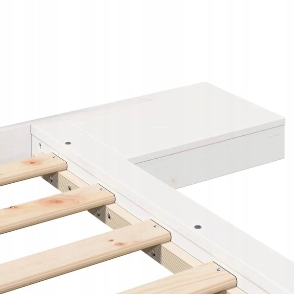 vidaXL Πλαίσιο κρεβατιού λευκό 120 x 200 cm ξύλο