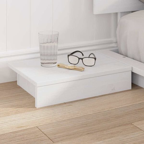 vidaXL Πλαίσιο κρεβατιού λευκό 120 x 200 cm ξύλο