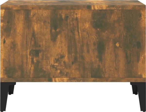 vidaXL Τραπέζι καφέ, καπνιστό ντόμπ, 60x50x36,5 εκ.