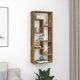vidaXL Επιτοίχια ραφιέρα καπνισμένος δρυς 36x16x90 cm