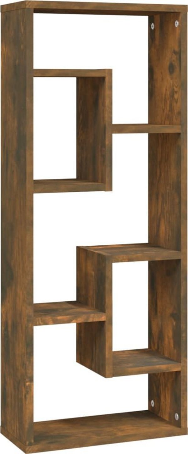 vidaXL Επιτοίχια ραφιέρα καπνισμένος δρυς 36x16x90 cm
