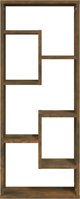vidaXL Επιτοίχια ραφιέρα καπνισμένος δρυς 36x16x90 cm