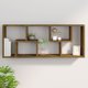 vidaXL Επιτοίχια ραφιέρα καπνισμένος δρυς 36x16x90 cm