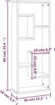 vidaXL Επιτοίχια ραφιέρα καπνισμένος δρυς 36x16x90 cm