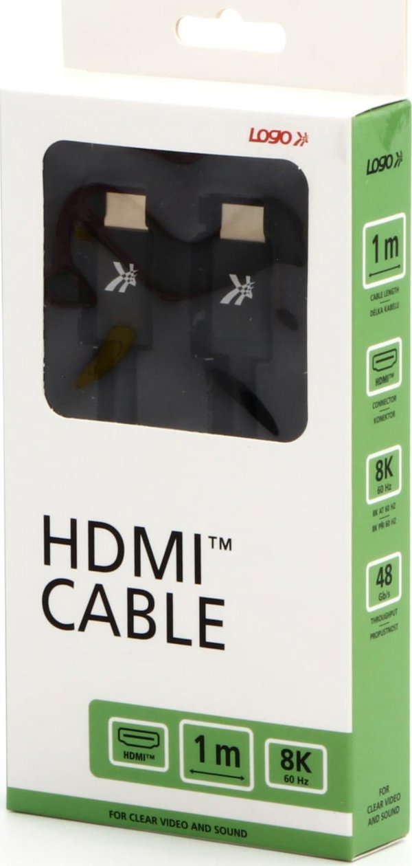 Καλώδιο HDMI 2.1 NoName, Υπερυψηλή Ταχύτητα, 8K@60Hz, 48Gb/s, Επιχρυσωμένες Συνδέσεις, Αλουμινένιο Περίβλημα, 1m, Μαύρο