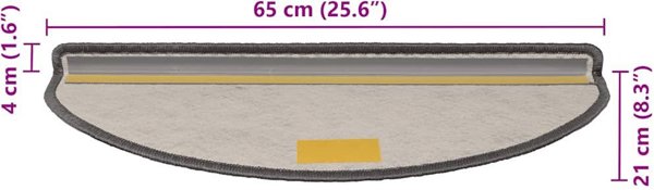 vidaXL Αυτοκόλλητα Πατάκια Σκάλας, Όψη Σιζάλ, 65x21x4 εκ., Σετ 30 Τεμαχίων