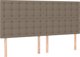vidaXL Ζαγλόφκια για κρεβάτι, 4 τεμάχια, χρώμα taupe, 80x5x78/88 εκ., ύφασμα