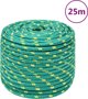 vidaXL Linka zeglarska, zielona, 14 mm, 25 m, polipropylen