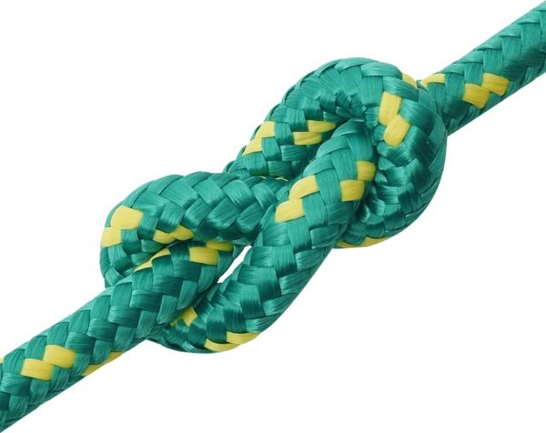 vidaXL Linka zeglarska, zielona, 14 mm, 25 m, polipropylen